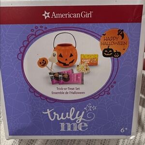 American Girl Halloween Treat Set with Orange Pumpkin - new in sealed box.